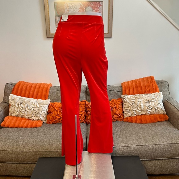 ❣️🆕Lane Bryant Mid Rise Red Velvet Flare Pants❣️ - Picture 7 of 11